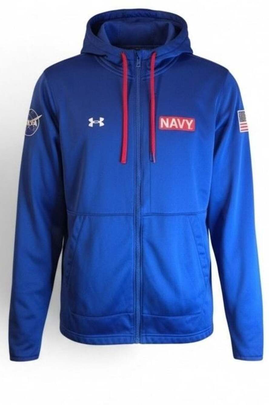 Under Armour Navy Midshipmen 2022 NASA Full Zip Hoodie
